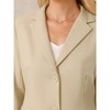 INSPIRE CHIC Women's Notched Lapel Long Sleeve Button Down and Fishtail Pencil Midi Skirts Sets 2 Pcs - 4 of 4