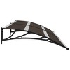 vidaXL Door Canopy Black 94.5"x29.5" PC - 4 of 4
