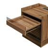 INFURNIC Nightstands Mid Century Modern Nightstand with 2 Drawers and Storage Shelf for Bedroom or Living Room, Brown, 17"*15.75"*19.2" - 2 of 4