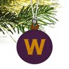 Williams College Primary Logo Mini Small Tiny Wood Christmas Tree Holiday Ornament - 3 of 4
