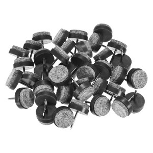 Unique Bargains Heavy Thickening Nail-on Furniture Felt Pads Black - 1 of 4