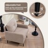 Kumasinova Chenille Modern Accent Chair,Plush Arm Chair with Metal Legs,Comfy Reading Chair for Living Room,Bedroom,Holds 300lbs - 4 of 4