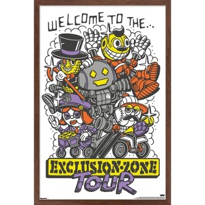 Trends International Netflix The Electric State - Exclusion Zone Tour By DJ Javier Framed Wall Poster Prints Mahogany Framed Version 22.375" x 34" - 1 of 4
