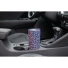 Elanze Designs 20 oz Stainless Steel On the Go Insulated Travel Tumbler With Push Top Lid, Blush Pink Cheetah Leopard Print Blue - 3 of 4