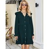 Women’s Fall Dress Casual Ruffle Tiered Long Sleeve Babydoll Mini Dresses Short Swing Skater Dress - 2 of 4