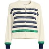 Lands' End Women's Cropped Fine Gauge Crew Neck Cardigan Sweater - 3 of 3