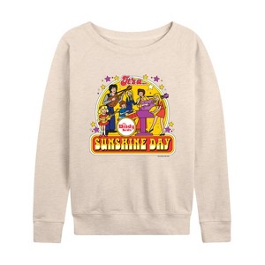Women's - The Brady Bunch - The Brady Kids Lightweight French Terry Wide Neck Long Sleeve Shirt - 1 of 4