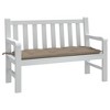 vidaXL Garden Bench Cushion Taupe 47.2 in.x19.7 in.x2.8 in. Oxford Fabric - 3 of 4