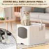 LunaLulinlk white Extra-large foldable cat litter box with litter scoop, - 4 of 4
