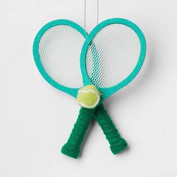 Fabric Tennis Racket Christmas Tree Ornament Green - Wondershop™