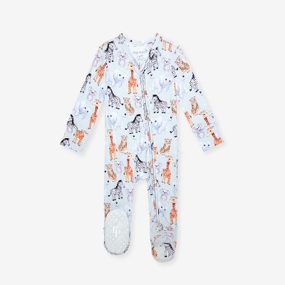 Infant Zoo Babies Footie Zippered One Piece - Posh Peanut