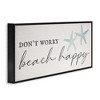 Stupell Industries Don't Worry Beach Happy Framed Giclee Art, Black, 30" x 13" - 2 of 4