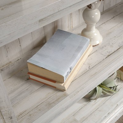 Adjustable Oak and White 3-Shelf Bookcase