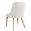 Skyline Furniture Sherrie Upholstered Dining Chair White: Mid-Century Modern, Boucle Fabric, Tapered Legs - 4 of 4
