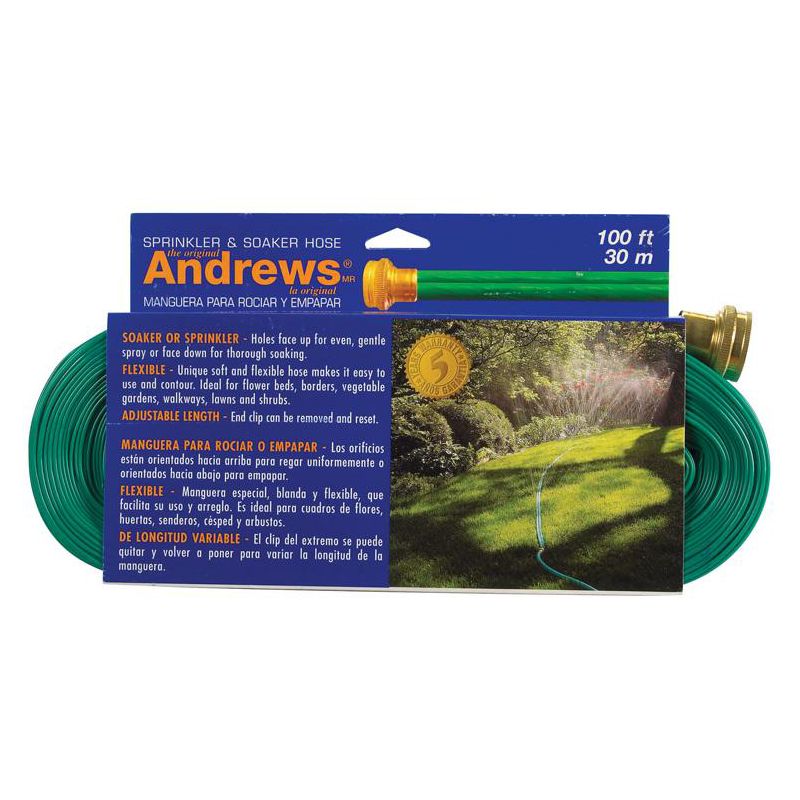 Andrews 1 in. D X 100 ft. L Sprinkler/Soaker Hose Green, 1 of 2