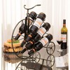 Vintiquewise Vintage Decorative Metal Bicycle 6 Bottle Countertop Tabletop Wine Holder - 3 of 4