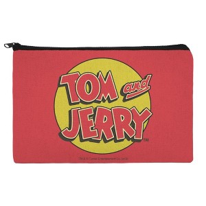 Tom And Jerry Logo Makeup Cosmetic Bag Organizer Pouch - 1 of 4