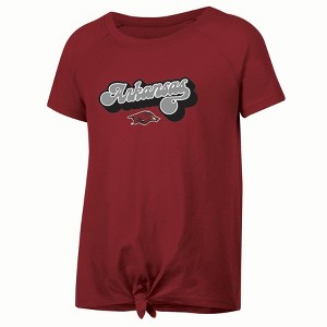 NCAA Arkansas Razorbacks Girls' Knot T-Shirt - 1 of 3