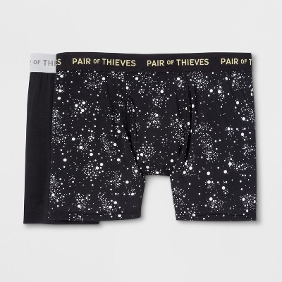 Pair Of Thieves Men's Solid/abstract Print Super Fit Boxer Briefs 2pk -  Orange/red/black Xl : Target