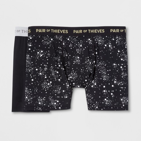 Pair of Thieves Men's Super Fit Boxer Briefs - Black/Red/Shapes S