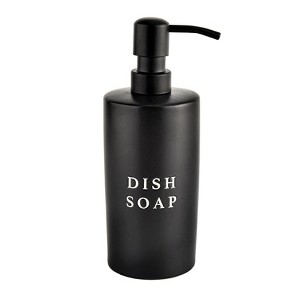 Sweet Water Decor Black Stoneware Dish Soap Dispenser - 15oz - 1 of 4