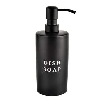 Sweet Water Decor Black Stoneware Dish Soap Dispenser - 15oz