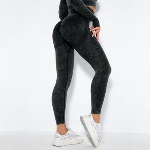 Coolmee Women's High Waisted Leggings Seamless Workout Gym Yoga Pants Tummy Control Contour Activewear Tights - 1 of 2