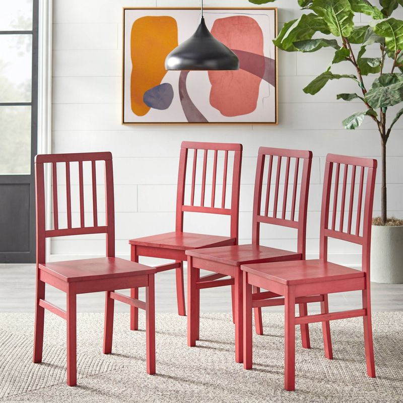 Set of 4 Camden Wood Slat Back Dining Chairs - Buylateral, 3 of 8