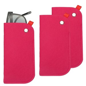 Unique Bargains Felt Soft Storage Scratch-Resistant Women Men Eyeglasses Bag 3 Pcs - 1 of 4