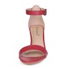 Allegra K Women's Faux Leather Adjustable Ankle Strap Kitten Heel Sandals - 2 of 4