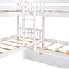 PAGED Modern Wooden Bunk Bed Loft Bed, Twin over Full Bed Frame with Storage Stairs and Guardrail for Kids, Teens, Adults - 4 of 4