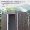 Kumasinova 8x4 Ft/6x5 Ft Metal Outdoor Storage Shed with Lockable Doors and Air Vent for Backyard Garden,Patio,Gray - 4 of 4