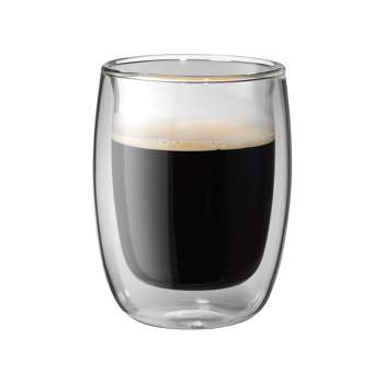 KSP Milano Double Wall Espresso Glass with Handle - Set of 2 (80 ml)