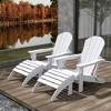 WestinTrends Malibu HDPE Outdoor Patio Folding Poly Adirondack Chairs with Ottomans (4-Piece Conversation Set) - 2 of 4