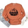 Simply Sage Market Pumpkin Season Sparkles Distressed Garment Dyed Long Sleeve - 3 of 4