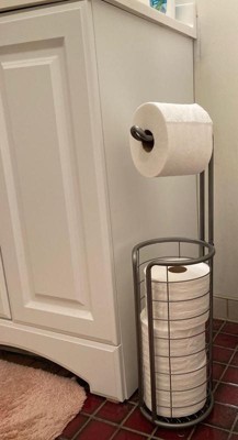 Mdesign Metal Toilet Paper Holder Stand And Dispenser, Holds 4 Rolls :  Target