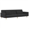 vidaXL 2-Seater Sofa Bed with Two Pillows Dark Gray Fabric - 2 of 4