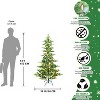 Racxily 5ft Christmas Tree with 180 Warm White LED Lights, 502 PE+PVC Tips, Auto-Unfold Memory Wire, Hinged Structure & Stable Metal Stand - 3 of 4