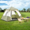 Naysaye Camping Tents 6 Person Instant Setup Tent with Steel Poles and Waterproof Design for Camping, Green and Beige - 2 of 4