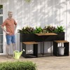Costway Patio Furniture Set with Raised Garden Bed Built-in Chairs and Storage Space - 4 of 4