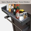 VYNXARIA Portable Outdoor Grill Cart: Metal Storage Table with Wheels for BBQ & Gardening - 4 of 4