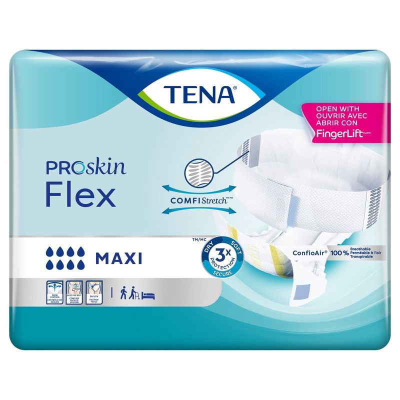 TENA ProSkin Flex Maxi Belted Undergarment for Incontinence, Heavy Absorbency, Unisex Size 12, 22 Count, 3 Packs, 66 Total, 3 of 6
