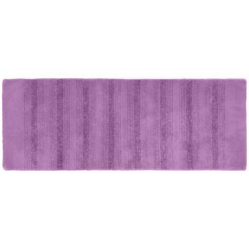 22"x60" Nylon Washable Bathroom Rug Runner Purple - Garland Rug