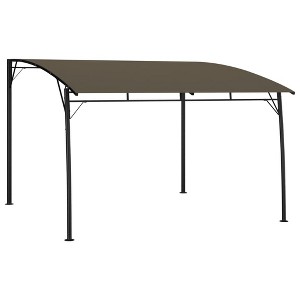 vidaXL Garden Sunshade Awning 9.8'x9.8'x7.4' Taupe - 1 of 4