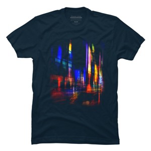 Men's Design By Humans city at night By hkartist T-Shirt - 1 of 4