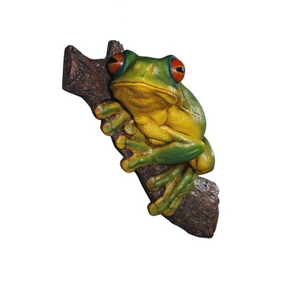 Large Handpainted Resin Red-Eyed Tree Frog Garden Statue