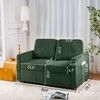 Kumasinova Retractable 3 Seater Sofa,Corduroy Couch with Side Pockets,Wheels,Couches for Living Room,Apartment,Office - 2 of 4