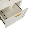 Martha Stewart Hutton Shaker Style Home Office 4 Drawer Lateral File Cabinet in White with Polished Brass Hardware - 4 of 4