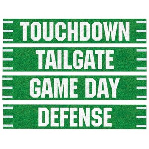 Beistle Football Street Sign Cutouts, 4" x 24", (8/Pkg) Multicolored - 1 of 4
