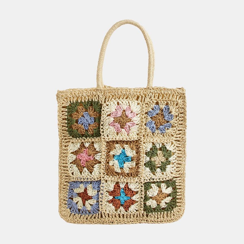 Women's Floral Crochet Rectangle Tote Bag - Cupshe, 4 of 6